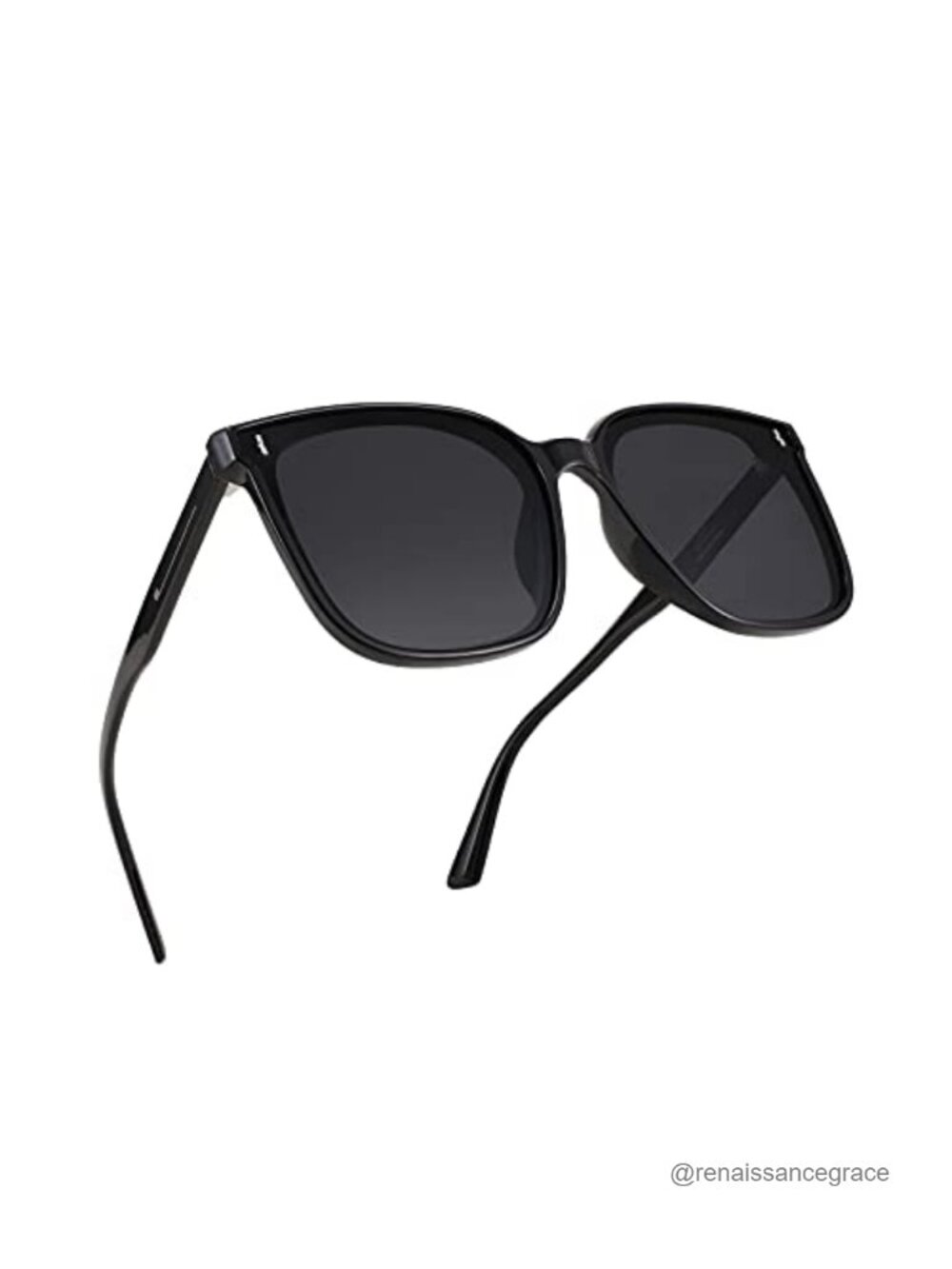 Oversized Retro Square Polarized Sunglasses UV400 Protection